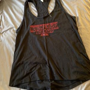 Black Stronger Thighs tank